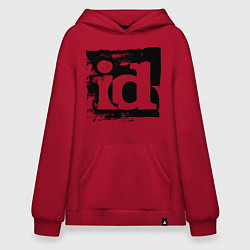 Толстовка-худи оверсайз ID software logo, цвет: красный