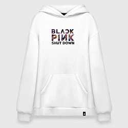 Толстовка-худи оверсайз Blackpink logo Jisoo Lisa Rose Jennie, цвет: белый