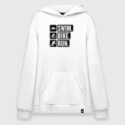 Худи оверсайз Swim bike run