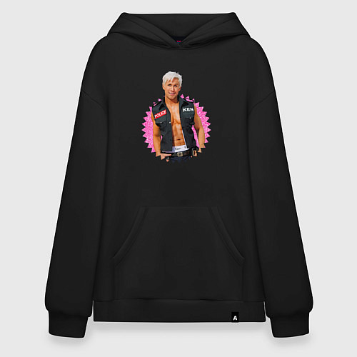 Худи оверсайз Полицейский Райан Гослинг / Черный – фото 1