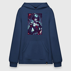 Толстовка-худи оверсайз Blood-queen, цвет: тёмно-синий