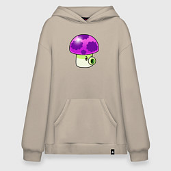 Толстовка-худи оверсайз Пуфгриб, цвет: миндальный