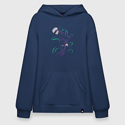 Худи оверсайз Сатору годжо - зеленый