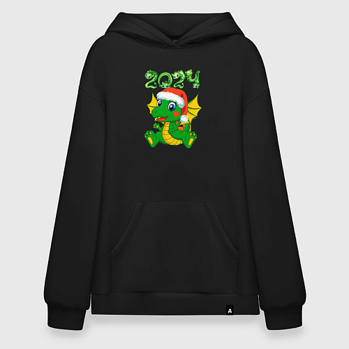 Худи оверсайз Дракончик 20204 / Черный – фото 1