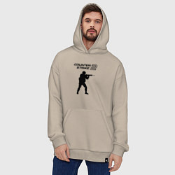 Толстовка-худи оверсайз Counter strike 2 classik, цвет: миндальный — фото 2