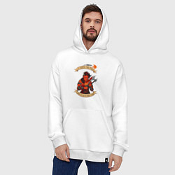Толстовка-худи оверсайз Карлах злится - Baldurs Gate 3, цвет: белый — фото 2