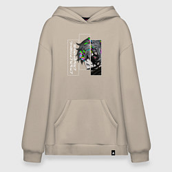 Толстовка-худи оверсайз Jigokuraku Gabimaru, цвет: миндальный