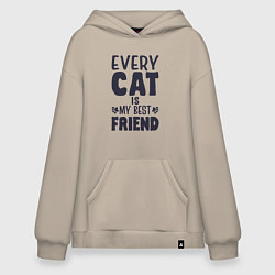 Худи оверсайз Every cat is my best friend