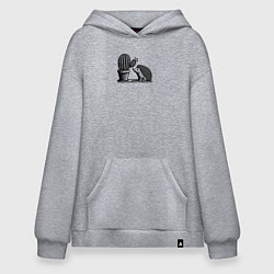 Худи оверсайз Ежик и кактус