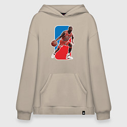 Толстовка-худи оверсайз Jordan play, цвет: миндальный