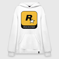 Толстовка-худи оверсайз Rockstar, цвет: белый