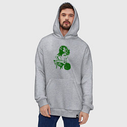 Толстовка-худи оверсайз Go Celtics, цвет: меланж — фото 2