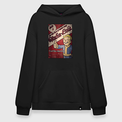 Худи оверсайз Vault boy - nuclear cola / Черный – фото 1