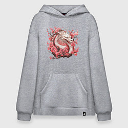 Худи оверсайз Драконы и сакура