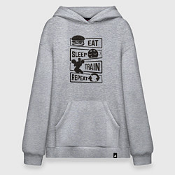 Худи оверсайз Есть спать тренироваться