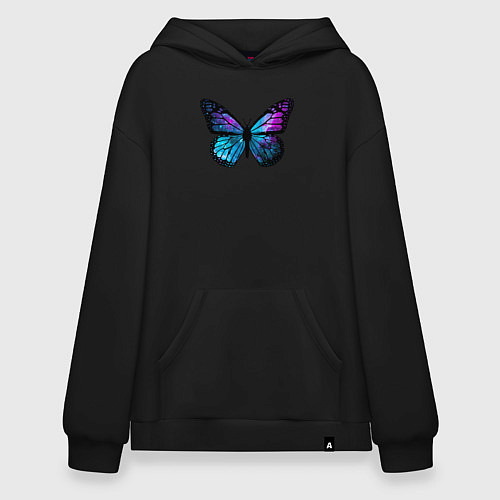 Худи оверсайз Космическая бабочка / Черный – фото 1