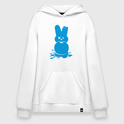 Толстовка-худи оверсайз Blue bunny, цвет: белый