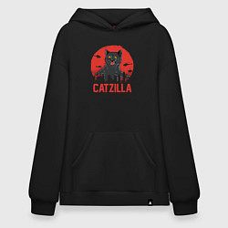 Толстовка-худи оверсайз Catzilla, цвет: черный