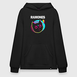 Худи оверсайз Ramones rock star cat