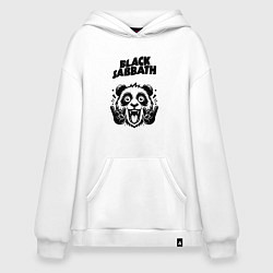 Толстовка-худи оверсайз Black Sabbath - rock panda, цвет: белый