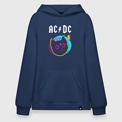 Худи оверсайз AC DC rock star cat