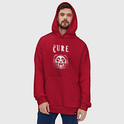 Толстовка-худи оверсайз The Cure rock panda, цвет: красный — фото 2