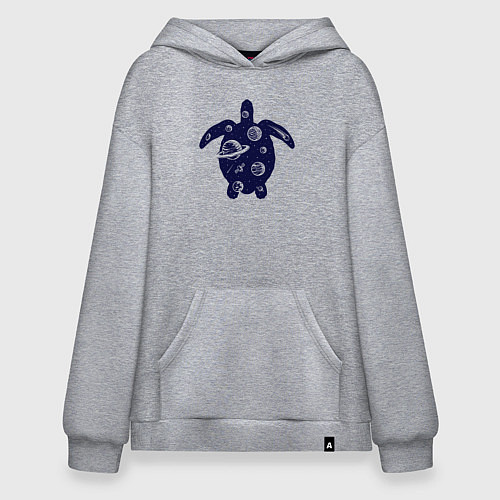Худи оверсайз Космическая черепаха / Меланж – фото 1