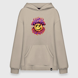 Толстовка-худи оверсайз Мечтатели о высшей верности, цвет: миндальный