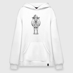 Худи оверсайз Новогодняя корова анфас