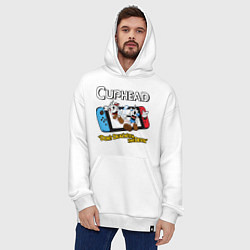 Толстовка-худи оверсайз Switch cuphead, цвет: белый — фото 2