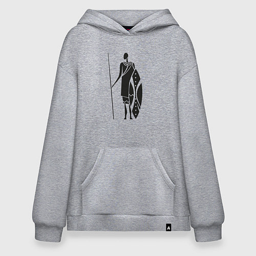 Худи оверсайз Африканец / Меланж – фото 1