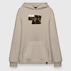 Толстовка-худи оверсайз Emily and Edward - Alone in the dark, цвет: миндальный