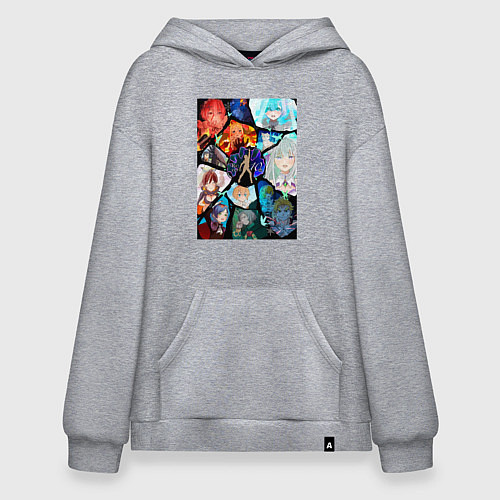 Худи оверсайз Re:Zero Субару Нацуки / Меланж – фото 1