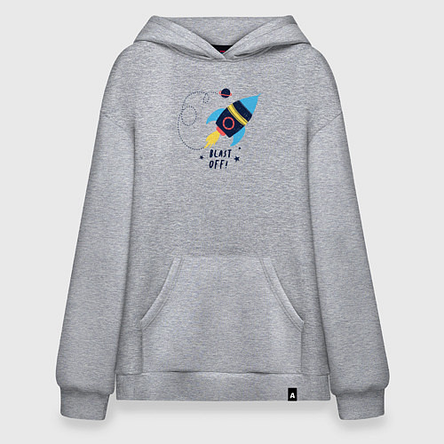 Худи оверсайз Взлетаем / Меланж – фото 1