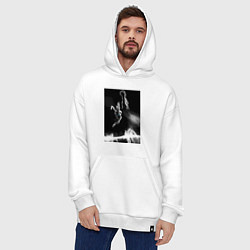 Толстовка-худи оверсайз Моя геройская академия Всемогущий, цвет: белый — фото 2