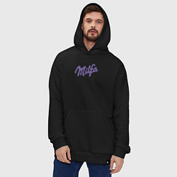 Толстовка-худи оверсайз Milfa в стиле milka, цвет: черный — фото 2