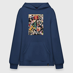 Толстовка-худи оверсайз Клинок, рассекающий демонов Тандзиро Камадо Мудзан, цвет: тёмно-синий