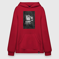 Толстовка-худи оверсайз Марин Китагава Гяру, цвет: красный