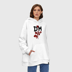 Толстовка-худи оверсайз Depeche mode - violator, цвет: белый — фото 2