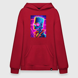 Худи оверсайз Биоробот Барт - неоновое свечение