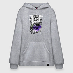 Толстовка-худи оверсайз Фестиваль - Мегарок, цвет: меланж