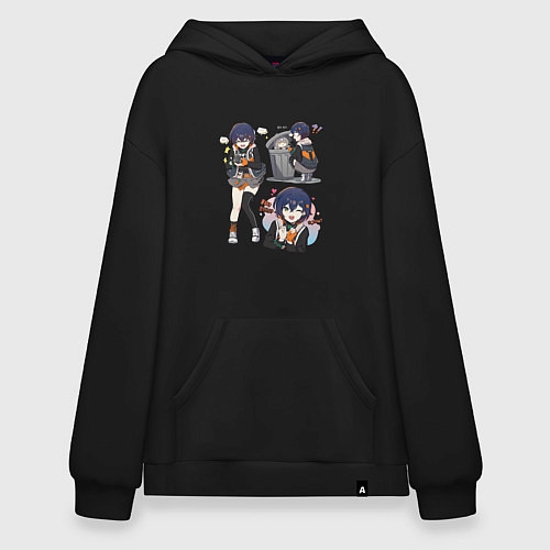 Худи оверсайз Такая разная Ellen Joe - Zenless zone / Черный – фото 1