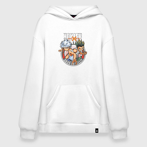 Худи оверсайз Hunter x Hunter Килуа и Гон / Белый – фото 1