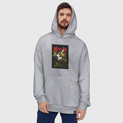 Толстовка-худи оверсайз Человек-бензопила Денджи воплощение демона, цвет: меланж — фото 2