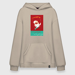 Толстовка-худи оверсайз Voyage voyage, цвет: миндальный