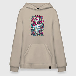 Худи оверсайз Магическая битва Итадори х Сукуна неон