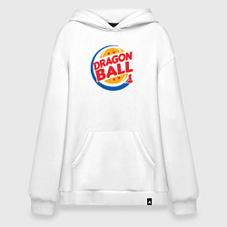 Толстовка-худи оверсайз Dragon ball burger, цвет: белый