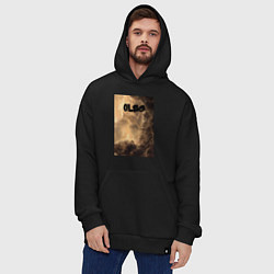 Толстовка-худи оверсайз Oleg облака мрачные, цвет: черный — фото 2