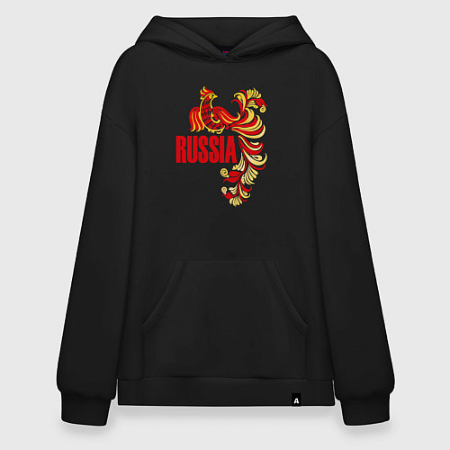 Худи оверсайз Russia / Черный – фото 1