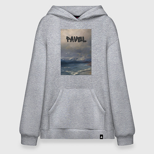 Худи оверсайз Pavel волны / Меланж – фото 1